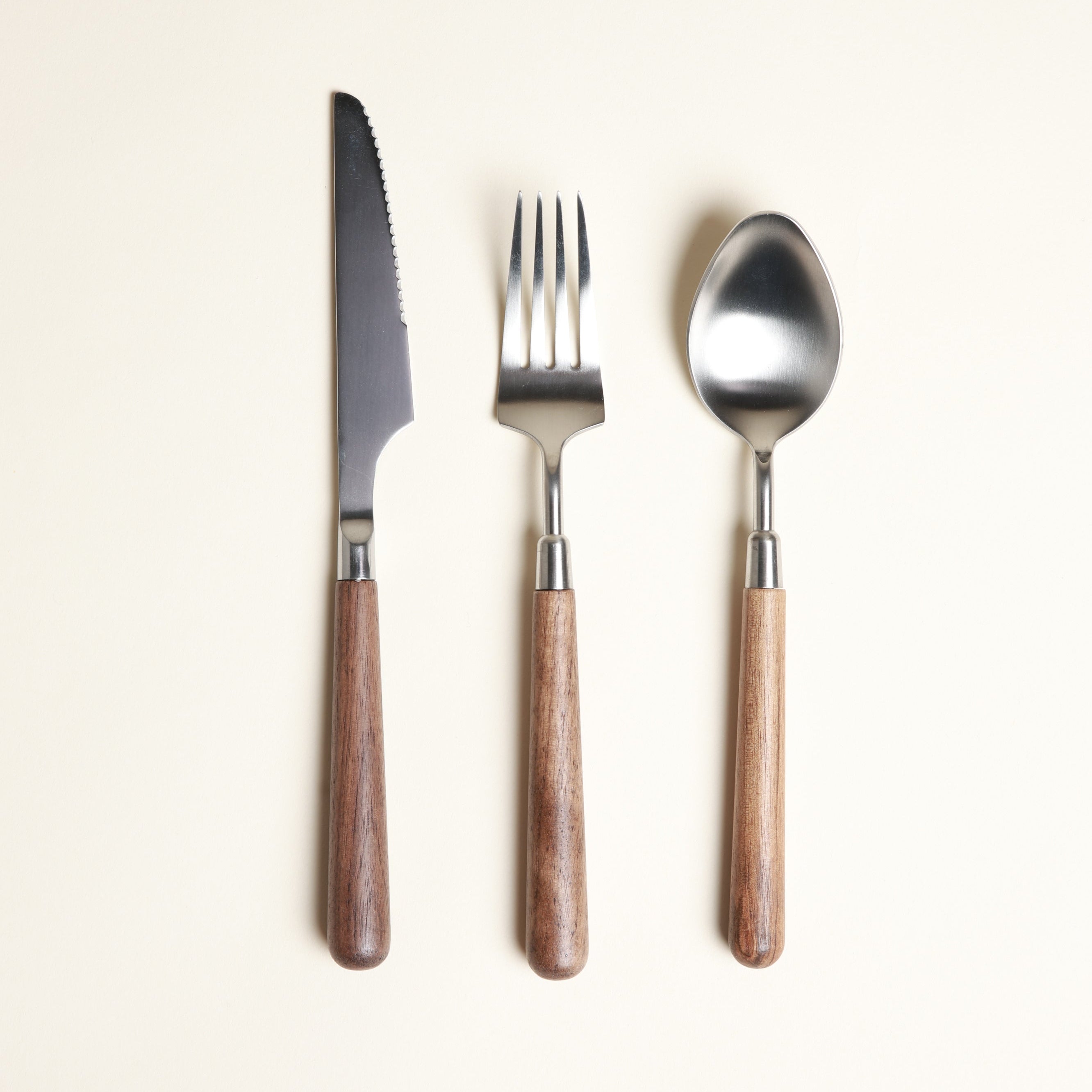 Touche Deco Wooden Cutlery Set-Single Set - 2.1x23