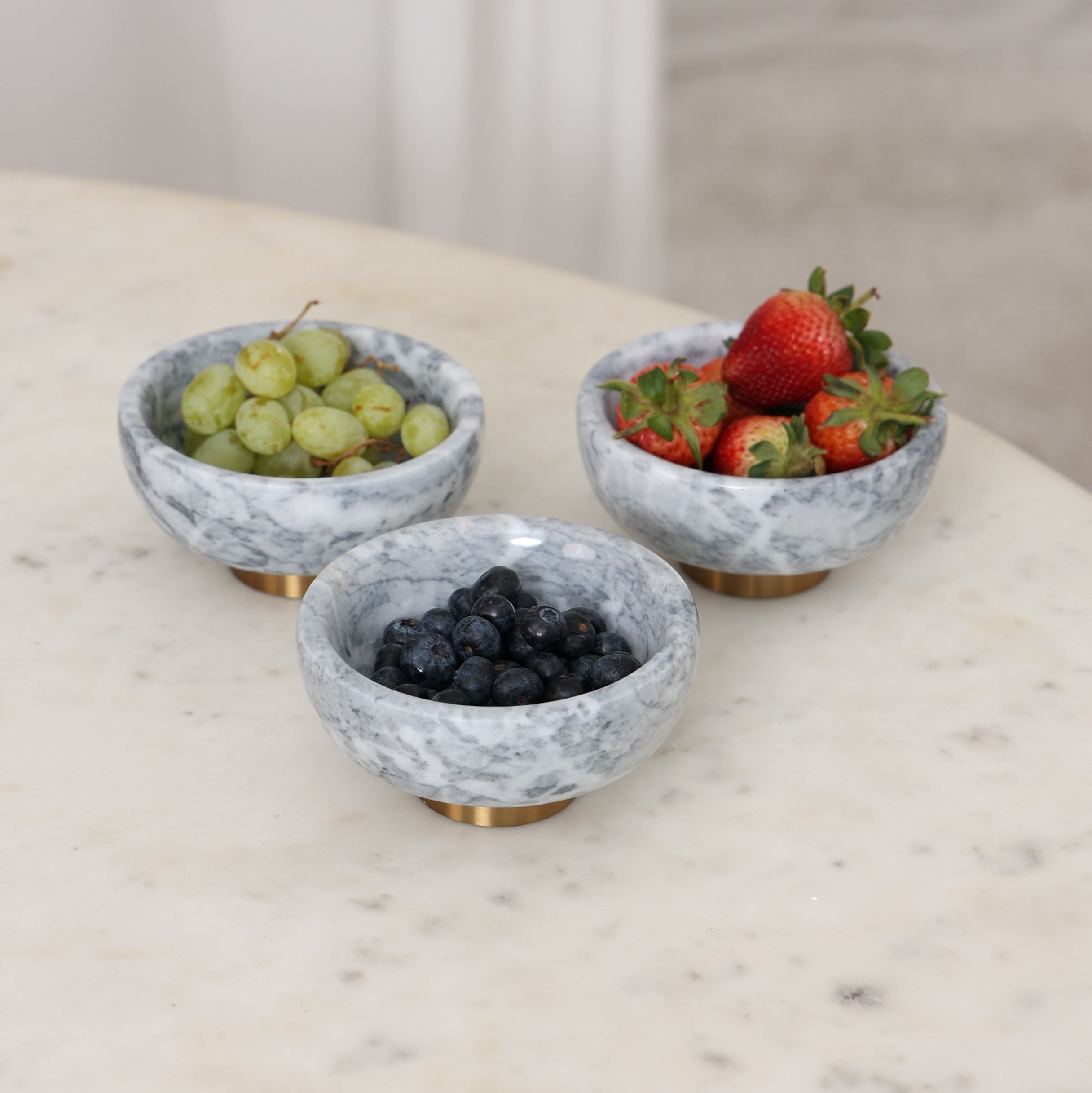 Touche Deco Marble Dip Bowl 1PC - Black/Gray/Orange