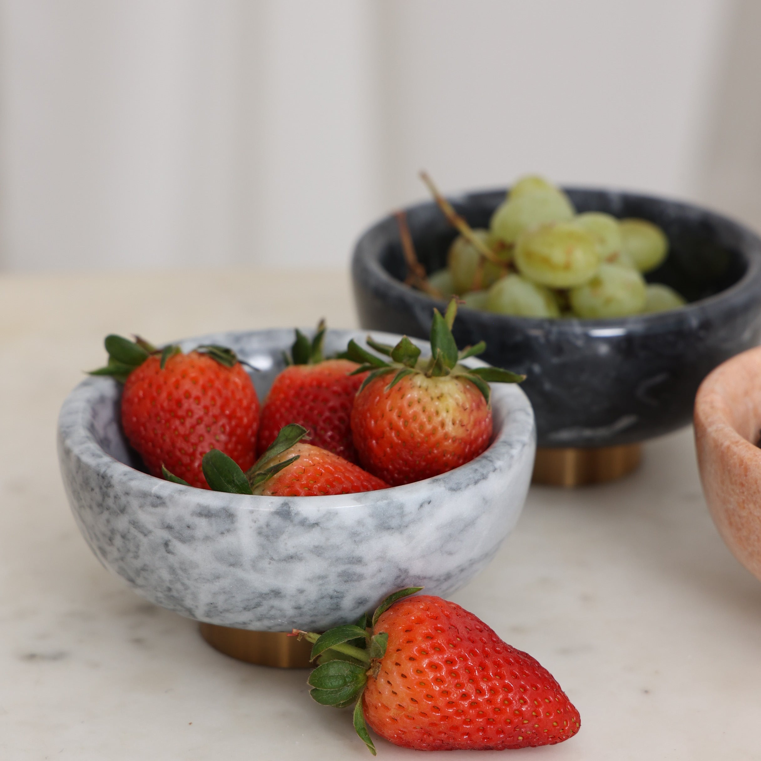 Touche Deco Marble Dip Bowl 1PC - Black/Gray/Orange