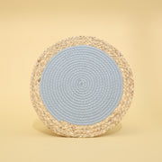 Touche Deco BohoSoft Placemats- Set of 3 - Ash/White