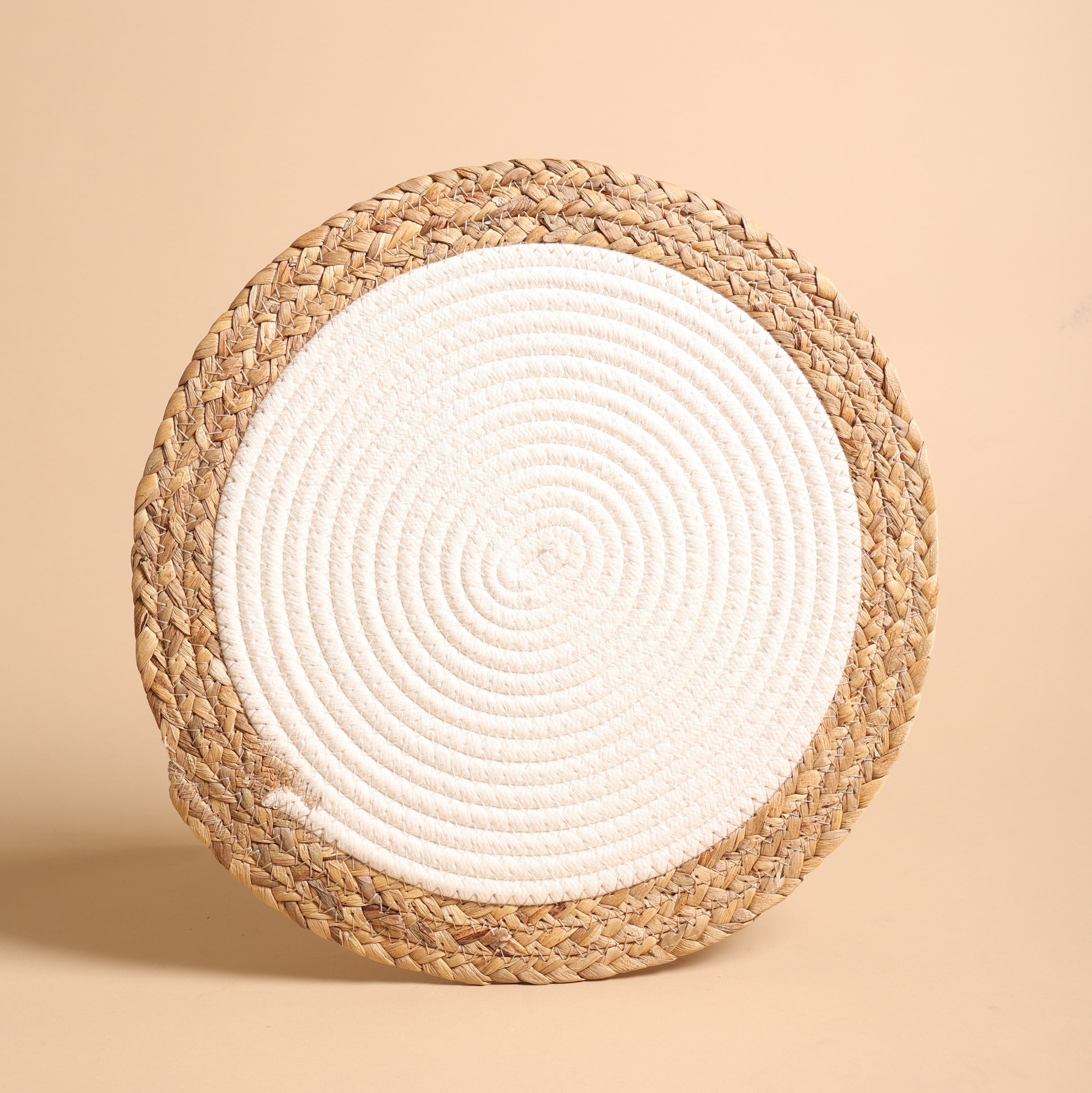 Touche Deco BohoSoft Placemats- Set of 3 - Ash/White
