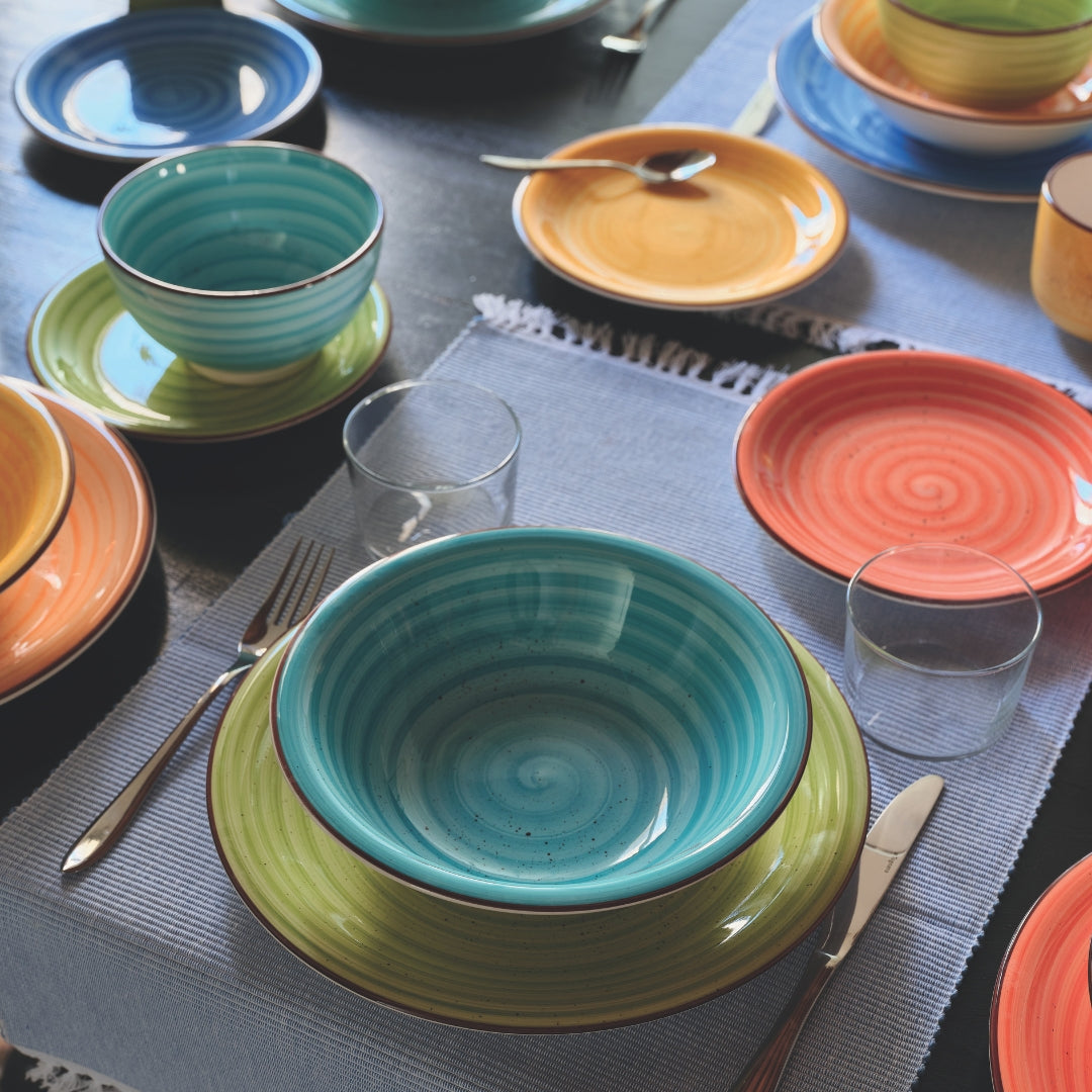 Tognana Louise Art & Pepper 18-Piece Stoneware Dinner Set - Cookette