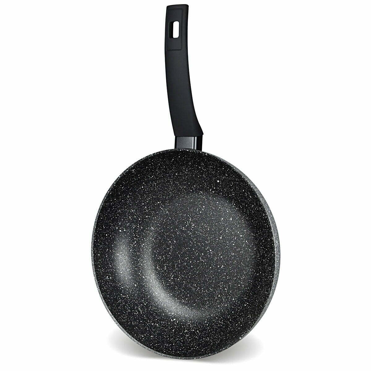 Rossetti Elementi Natura 28cm Stir Fry Wok with stone-effect interior.