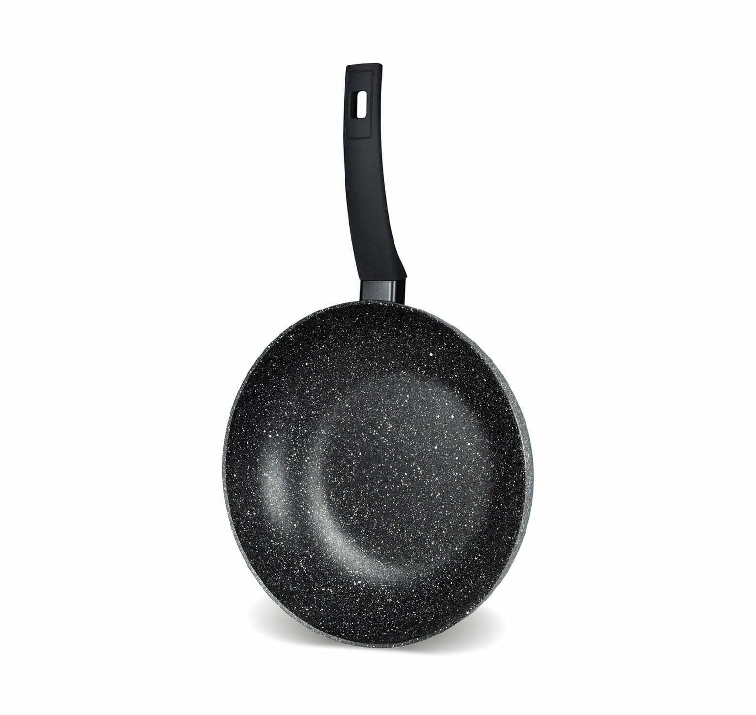 Rossetti Elementi Natura 24 cm Stir Fry Wok with stone-effect interior.