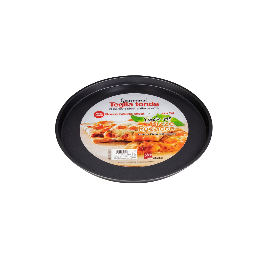 34-Inch Non-Stick Carbon Steel Pizza Pan – Extra-Large, Durable & Easy-to-Clean Bakeware