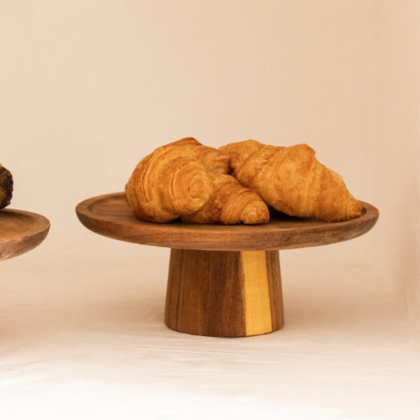 Touche Deco Acacia Cake Stand 8"