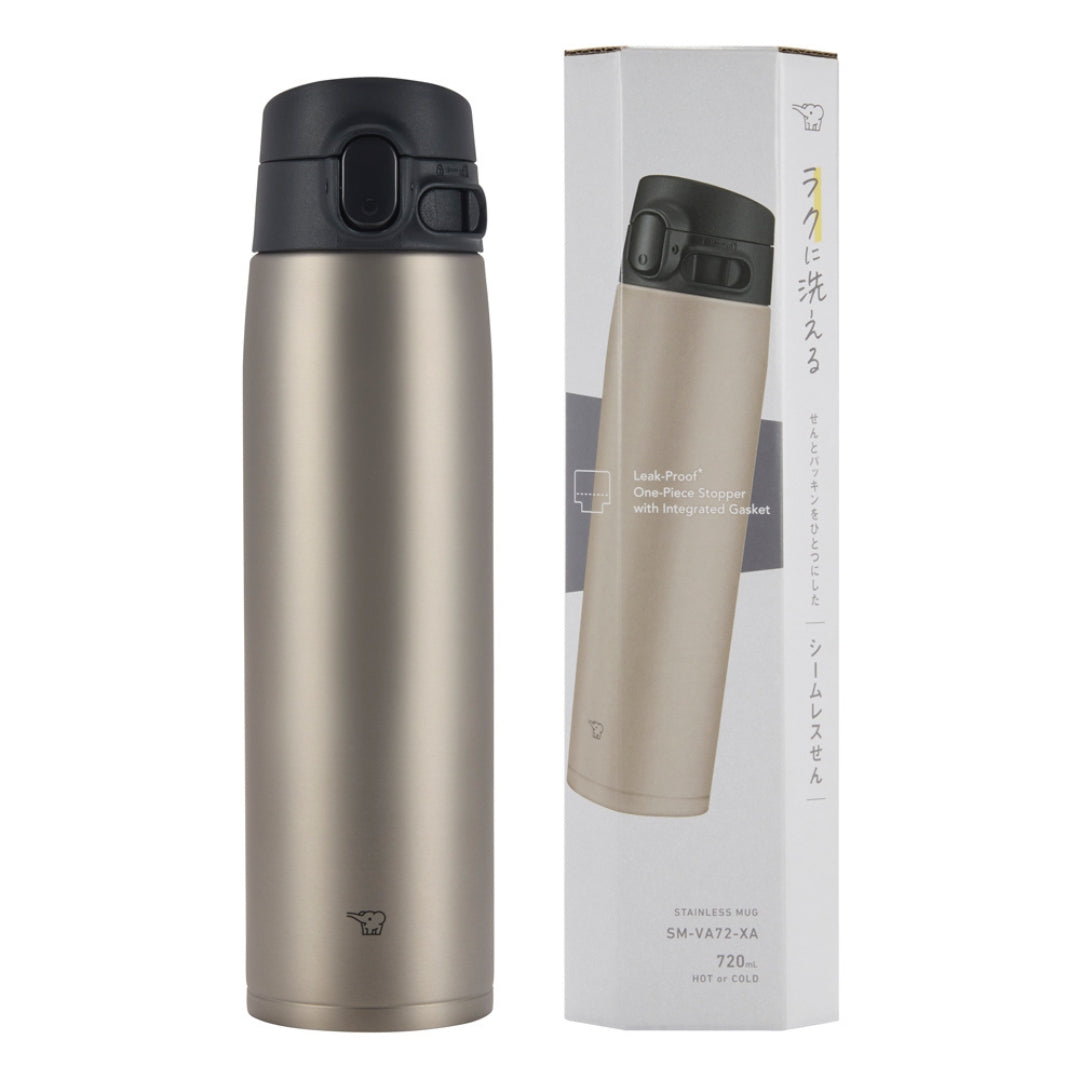 Zojirushi One Touch Stainless Insulated Steel Vacuum Bottle, SM-VA 0.6L/0.72L - Cookette
