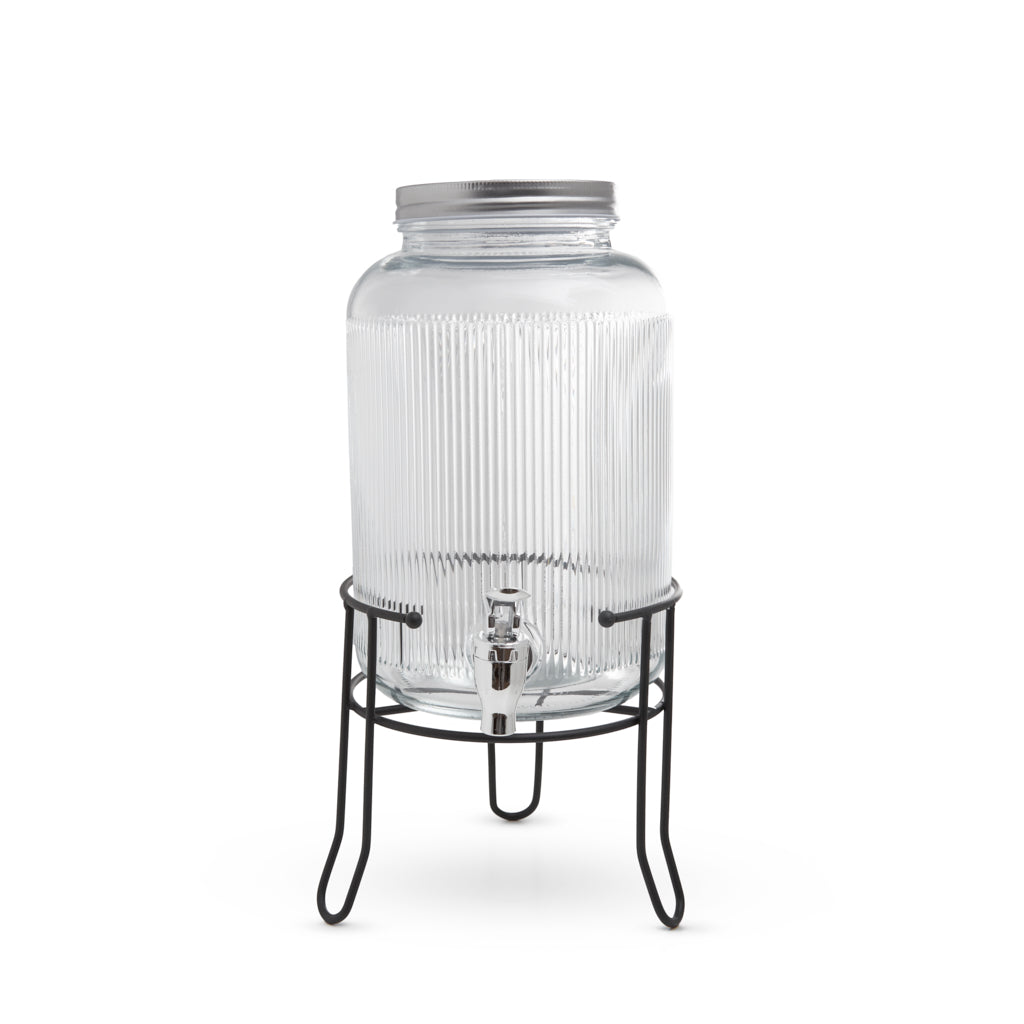 Fissman Beverage Dispenser 3.9LTR With Stand Glass