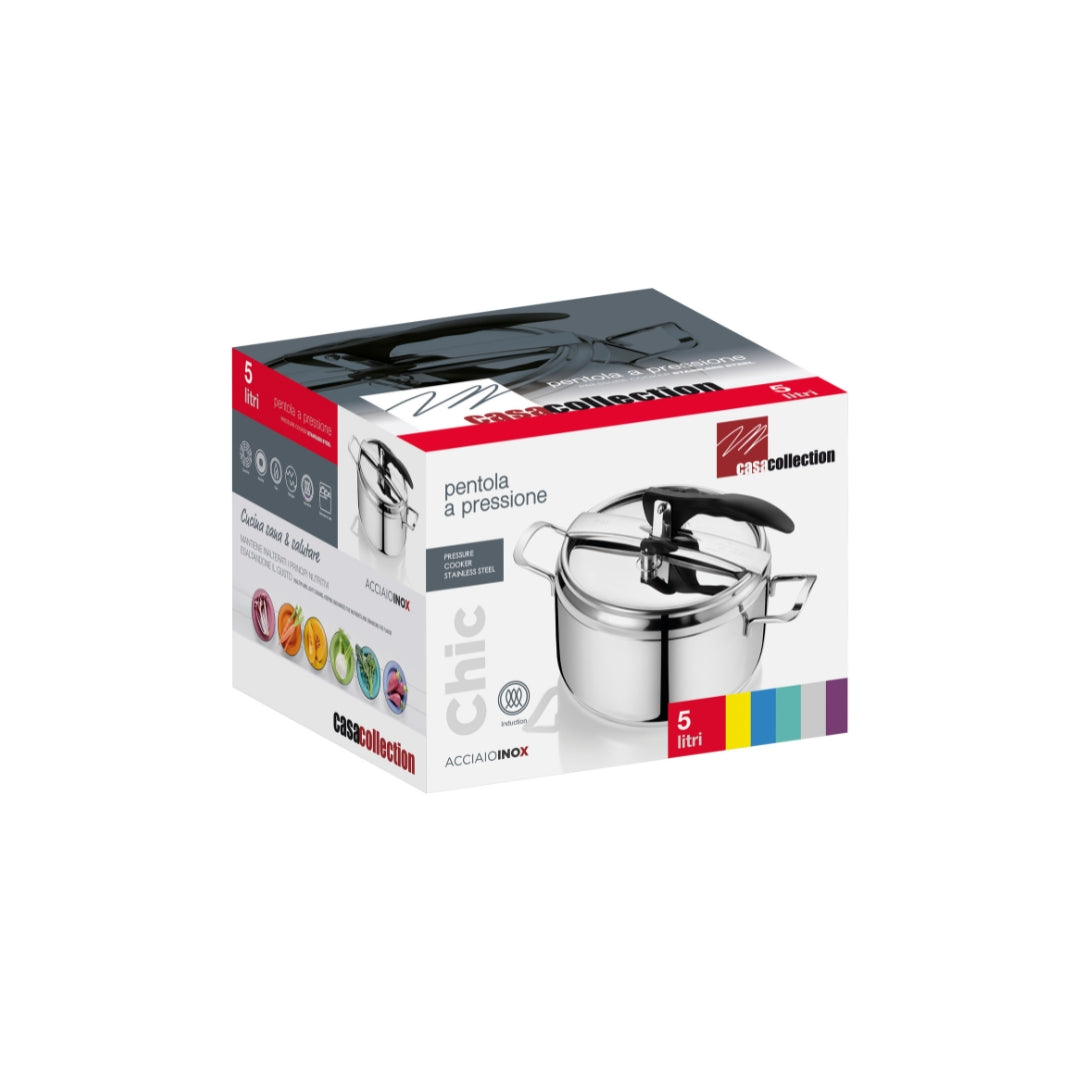 5-Liter Stainless Steel Pressure Cooker – Durable, Easy-to-Clean & Efficient Cookware