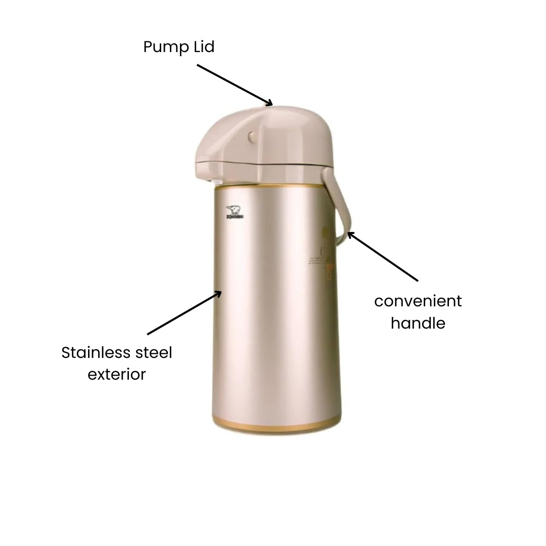 Zojirushi AAPE-19/22/25 Glass Liner Air Pot – Premium Vacuum Insulated Beverage Dispenser