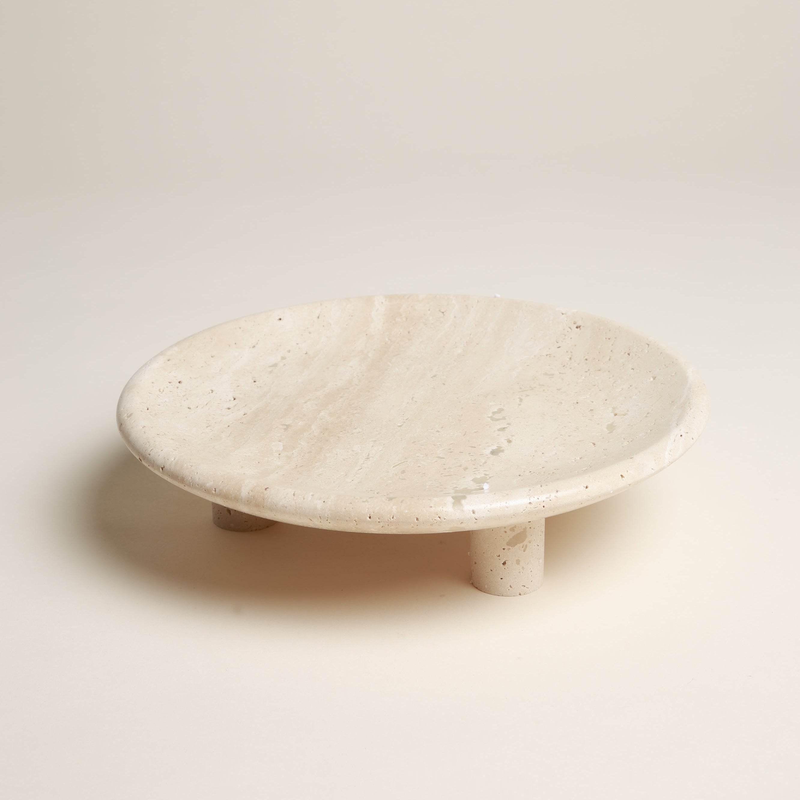 Touche Deco Tower Travertine Server | Luxury Stone Stand 7.5x30cm