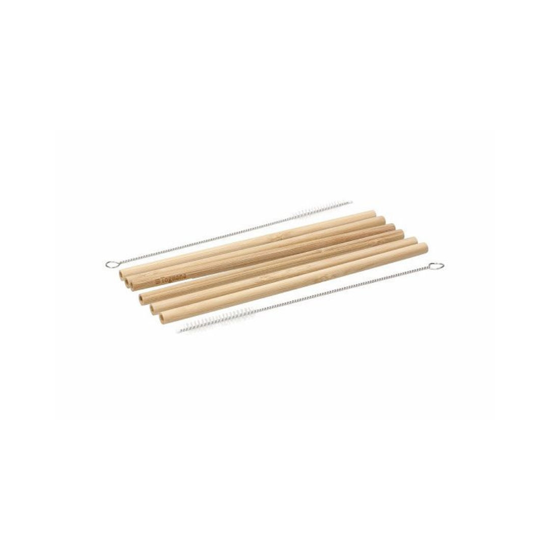 Tognana Natural Love Bamboo Straw Set — 8 Pieces - Cookette