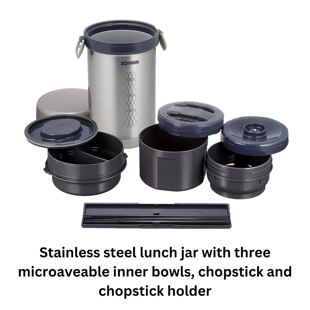 Zojirushi Stainless Steel Vacuum Lunch Jar, SL-NC 0.84 L - Cookette