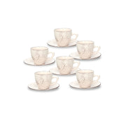 Tognana Set 6 Tea Cup & Saucer - Louise Stay - Cookette