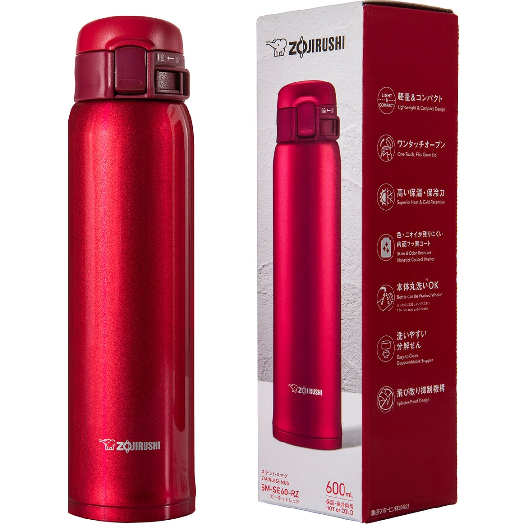 Zojirushi Stainless Steel Vacuum Insulated Bottle, SM-SE 0.36L/0.48L/0.60L