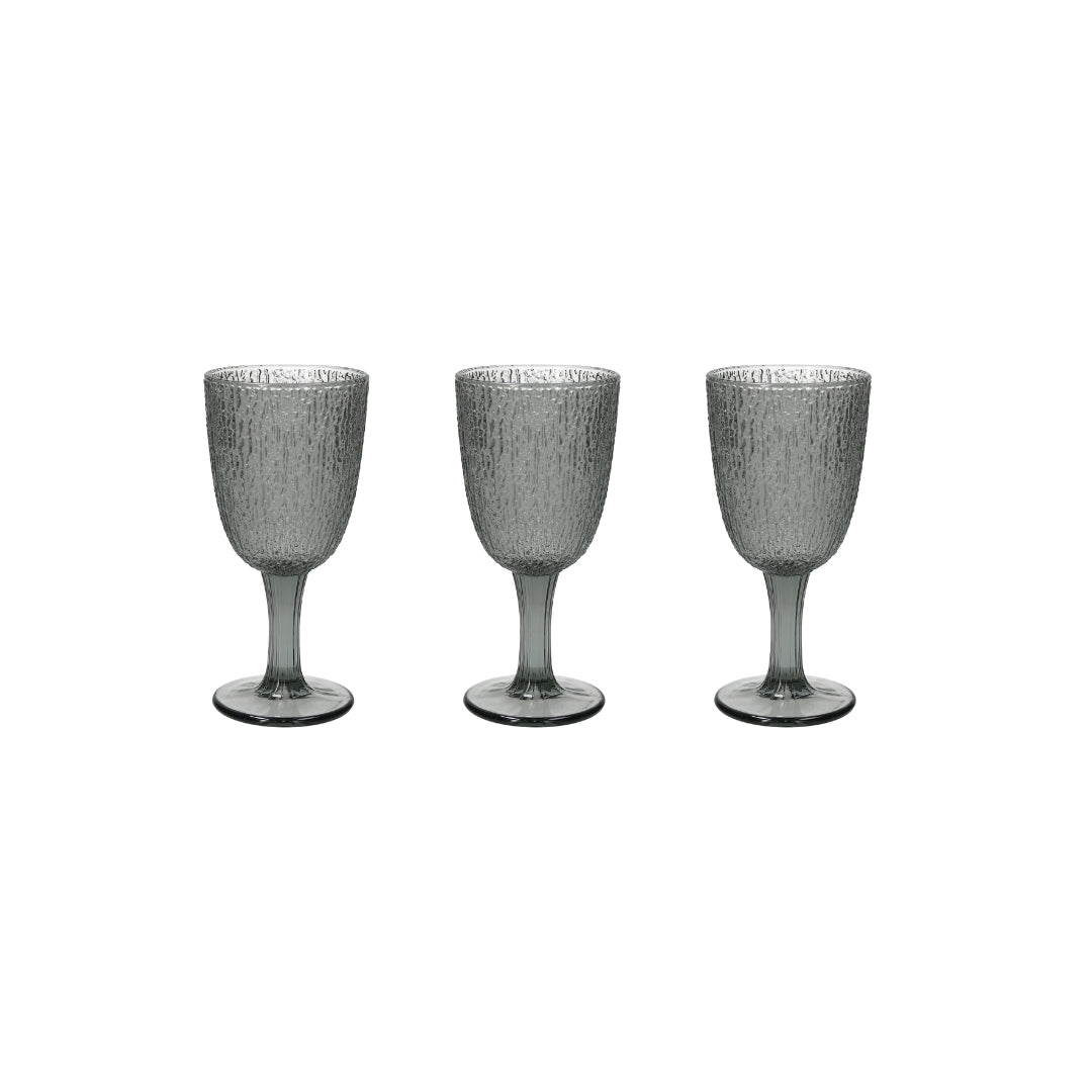 Tognana Davor - Set 3 Goblets Glass Blue/Grey