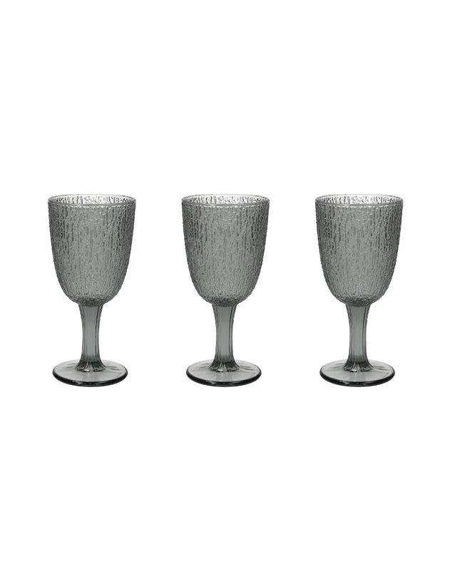 Tognana Davor - Set 3 Goblets Glass Blue/Grey