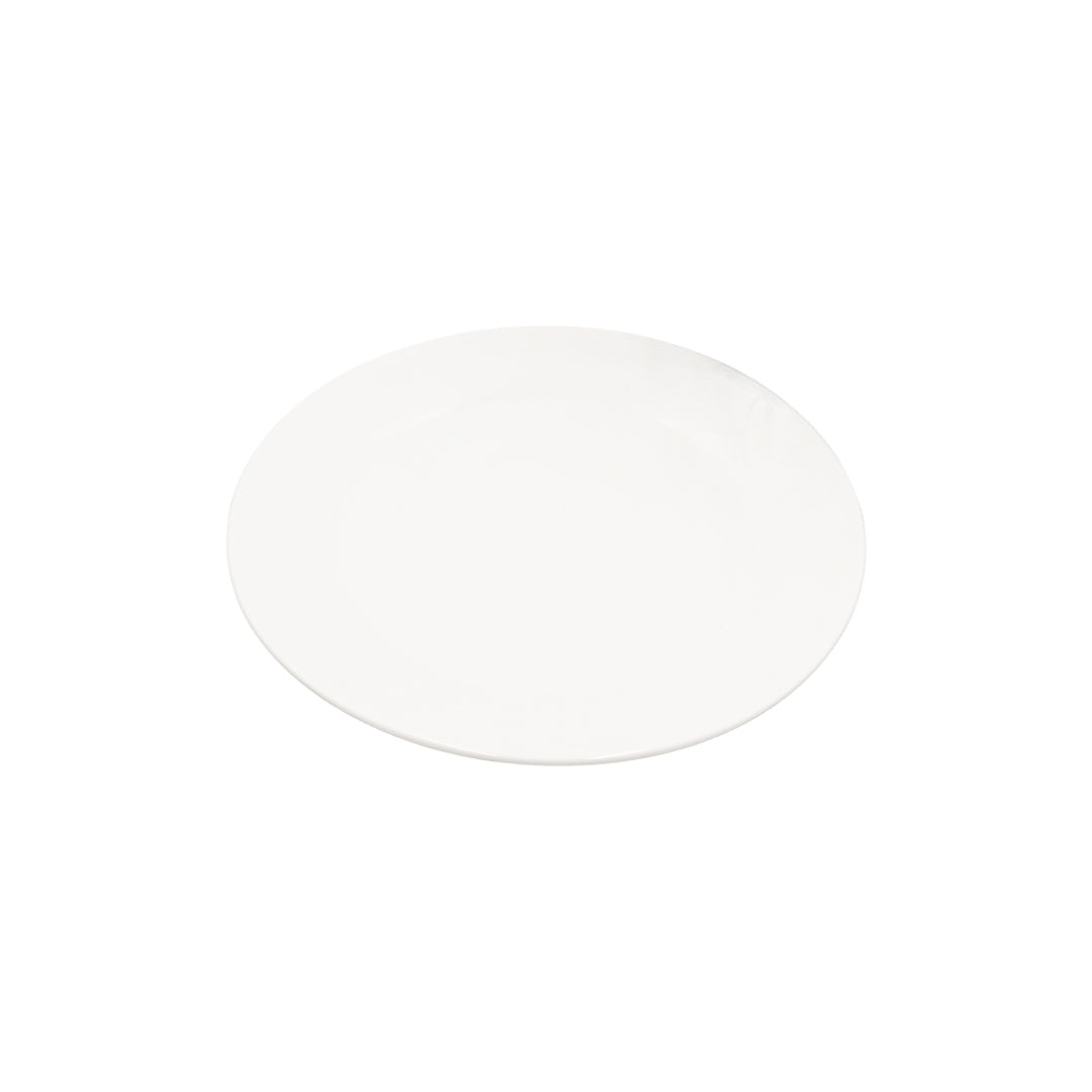 AJ Porcelain 8/9.75/12 Inches Flat Plate – Classic White Ceramic Tableware for Cafes, Restaurants & Home Use | Durable & Easy to Clean