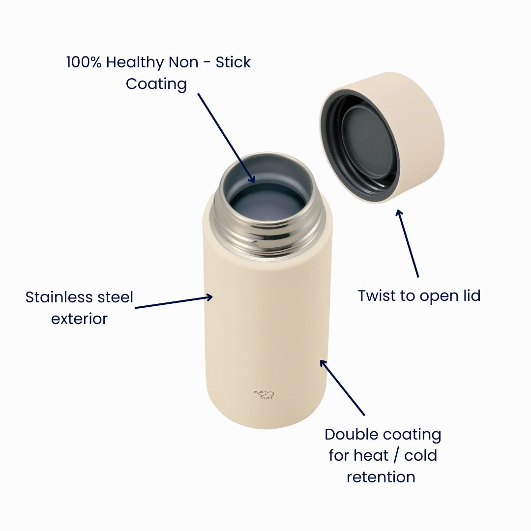 Zojirushi SM-ZB36/48 Vacuum Bottle – Hot & Cold Insulated, Leak-Proof, Lightweight, and Durable Travel Thermos