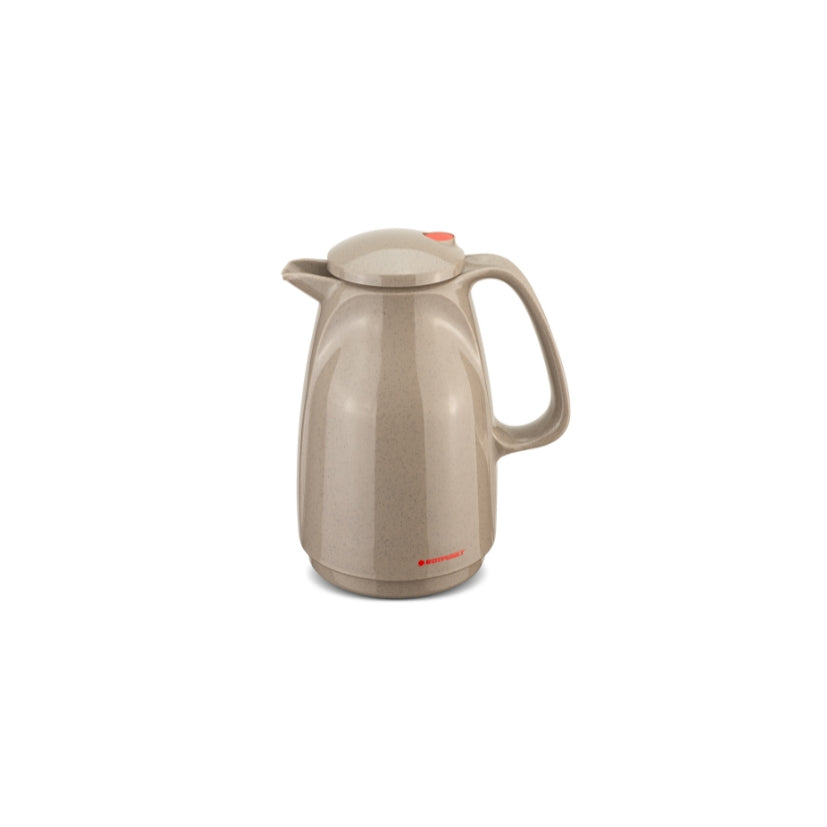 Handy-Pot-0.5-Liter-Rotpunkt-Glass-Insulated-beige-glitter