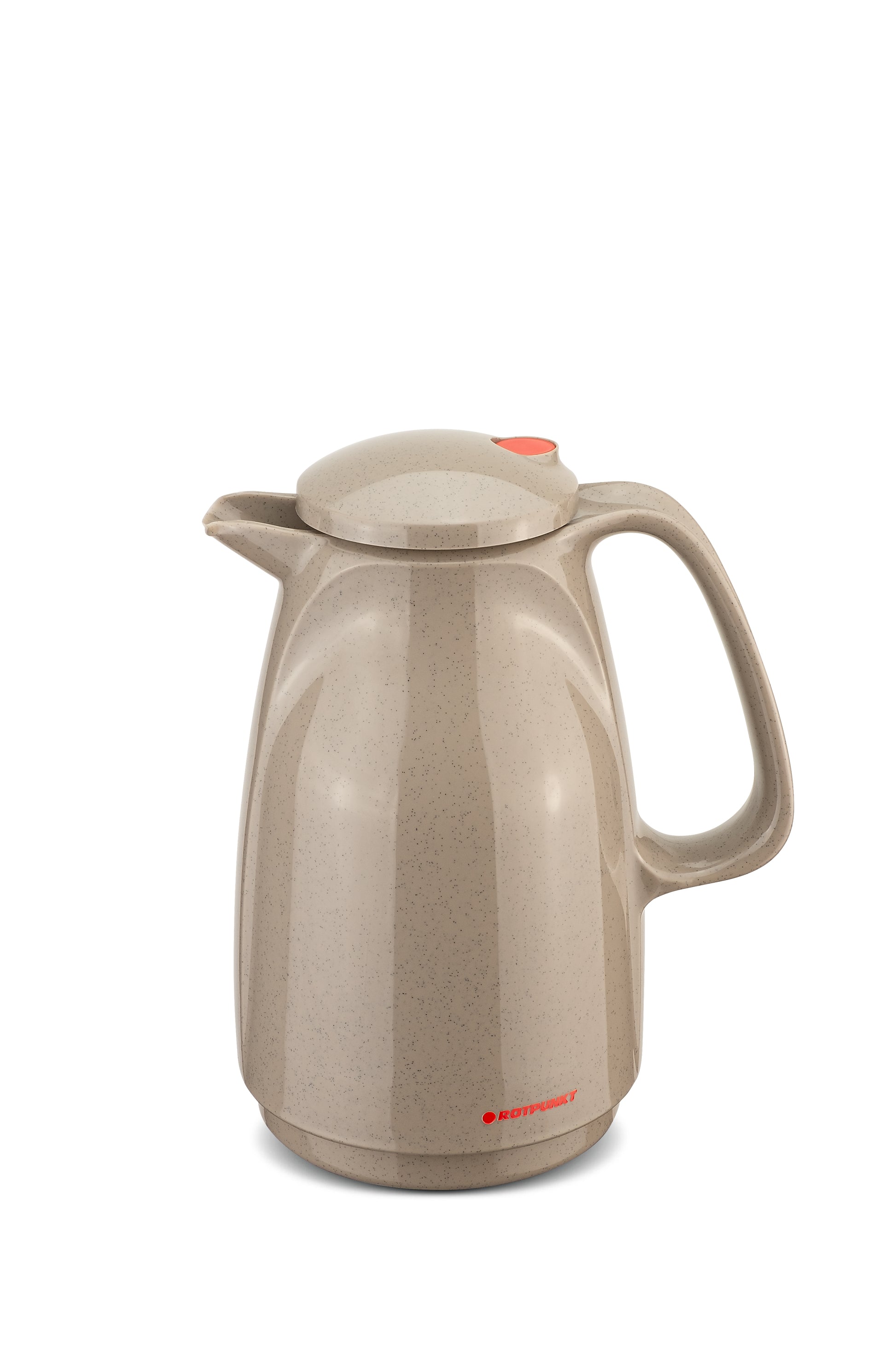 Handy-Pot-0.5-Liter-Rotpunkt-Glass-Insulated-beige-glitter