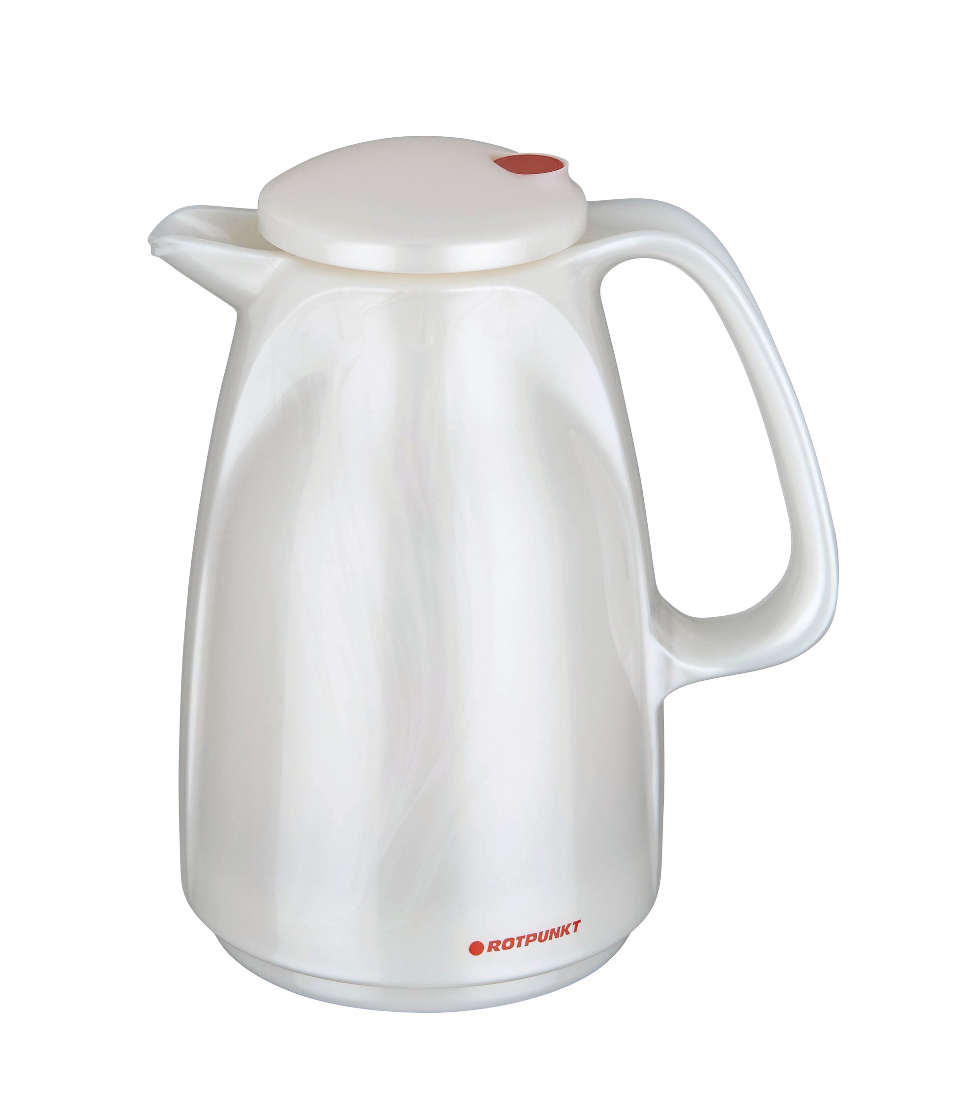 Handy-Pot-0.5-Liter-Rotpunkt-Glass-Insulated-metallic-white