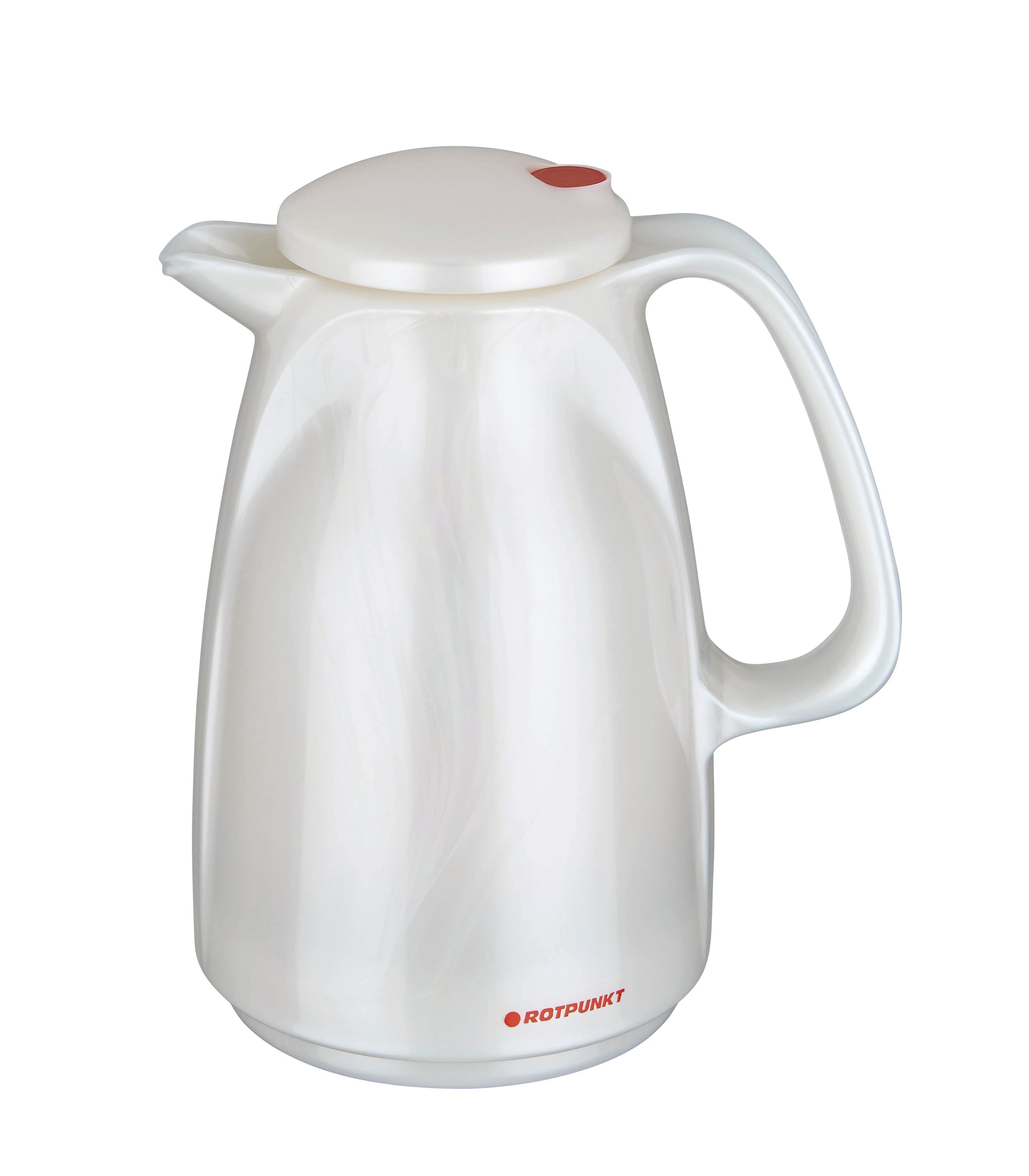 Handy-Pot-0.5-Liter-Rotpunkt-Glass-Insulated-metallic-white
