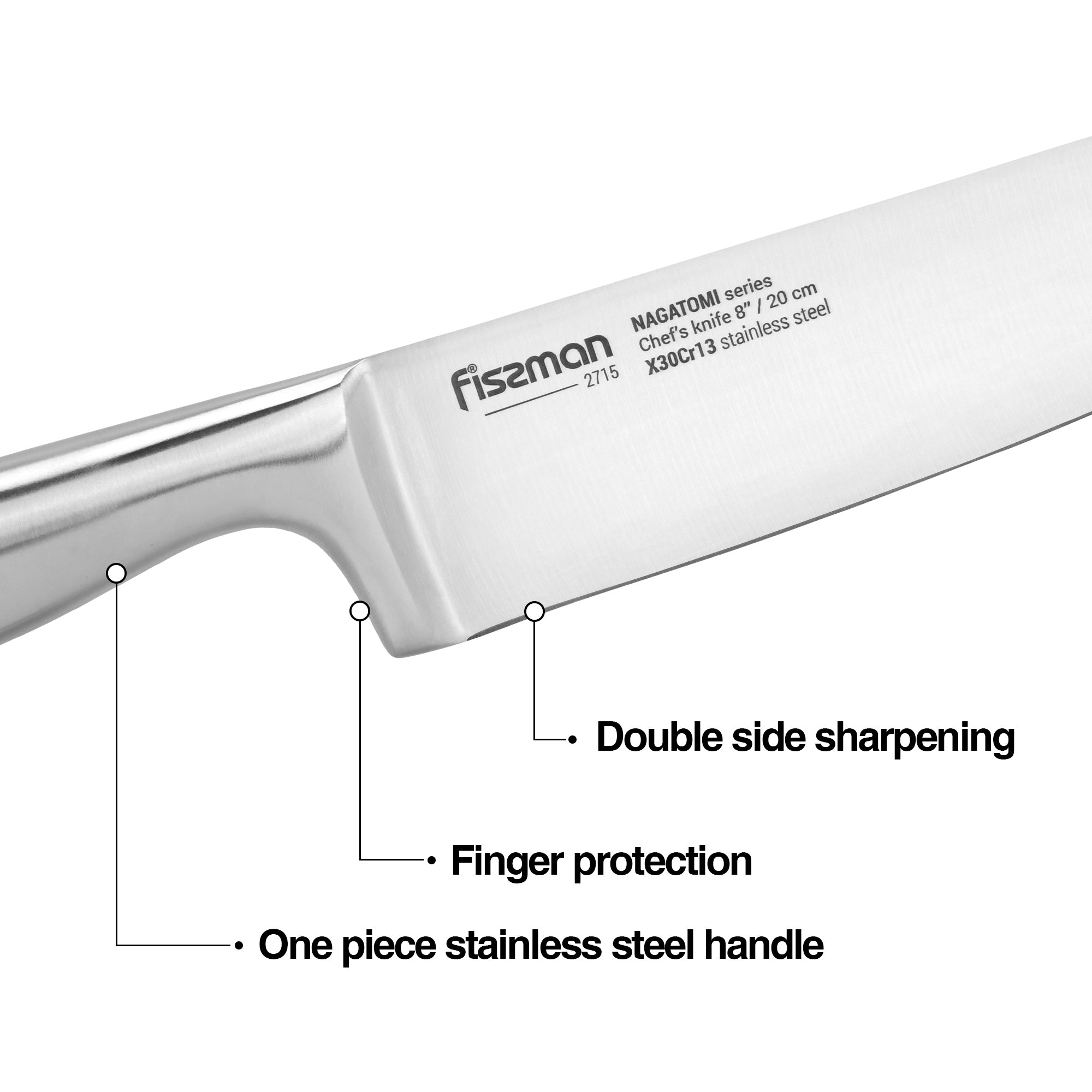 Fissman 6-Piece Knife Set Nagatomi with Acacia Wooden Block with Stand