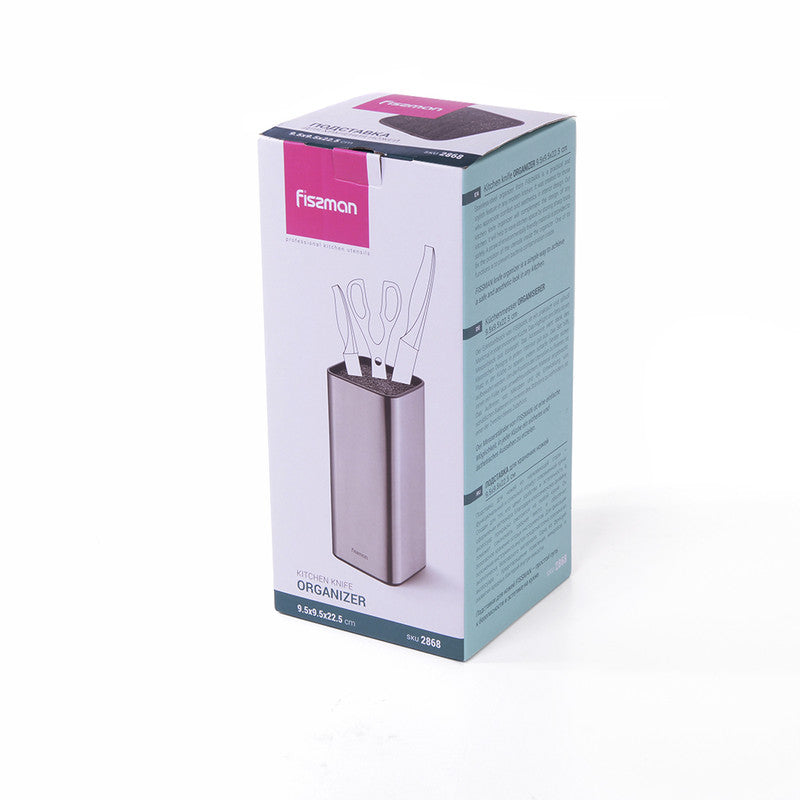 Fissman Kitchen Knife Organizer 9.5x9.5x22.5cm (Stainless Steel)