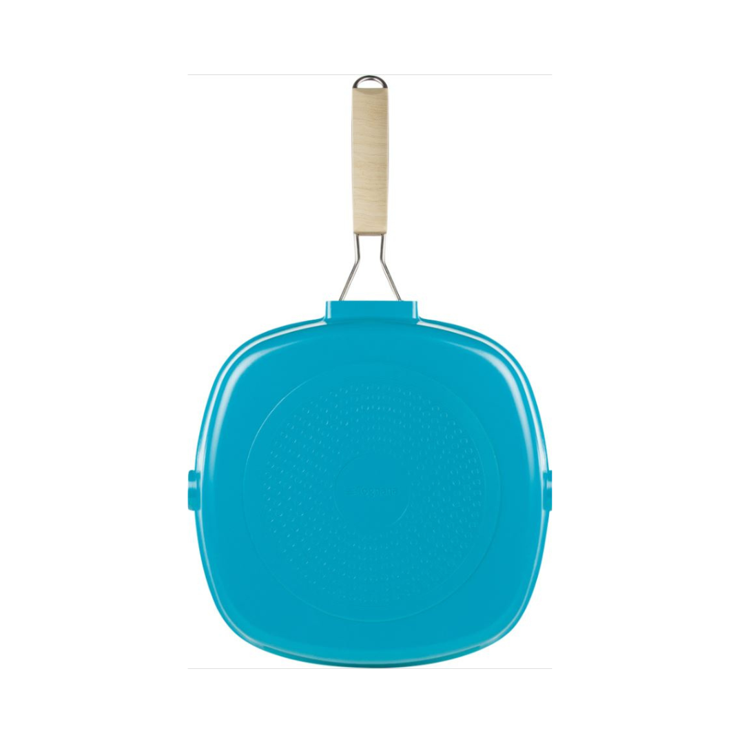 Tognana Vintage Line Square Grill Pan with Foldable Handle 28x28 cm – Multicolor