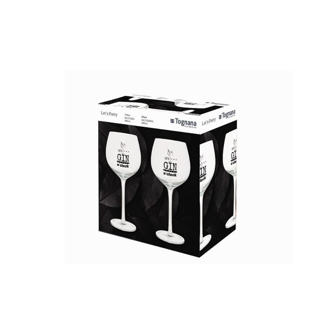 Tognana Sets 2 Gin Tonic Goblets Cc 420 - Let'S Party Gin Tonic - Cookette
