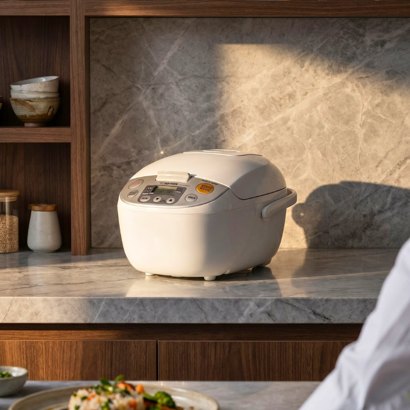 Zojirushi Micom Fuzzy Logic Rice Cooker & Steamer (NL-AAQ10) – 1.0L / 1.8 L Beige – Made in Japan