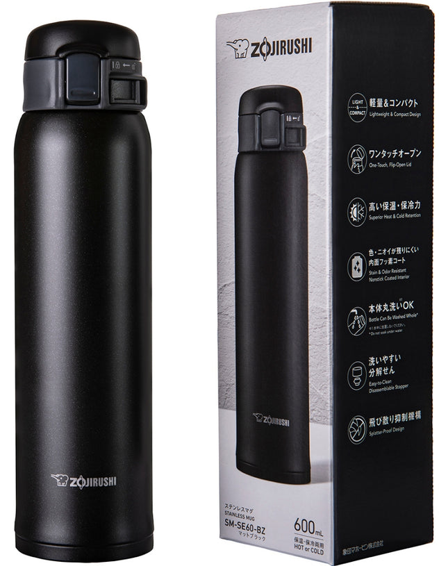 Zojirushi Stainless Steel Vacuum Insulated Bottle, SM-SE 0.36L/0.48L/0.60L