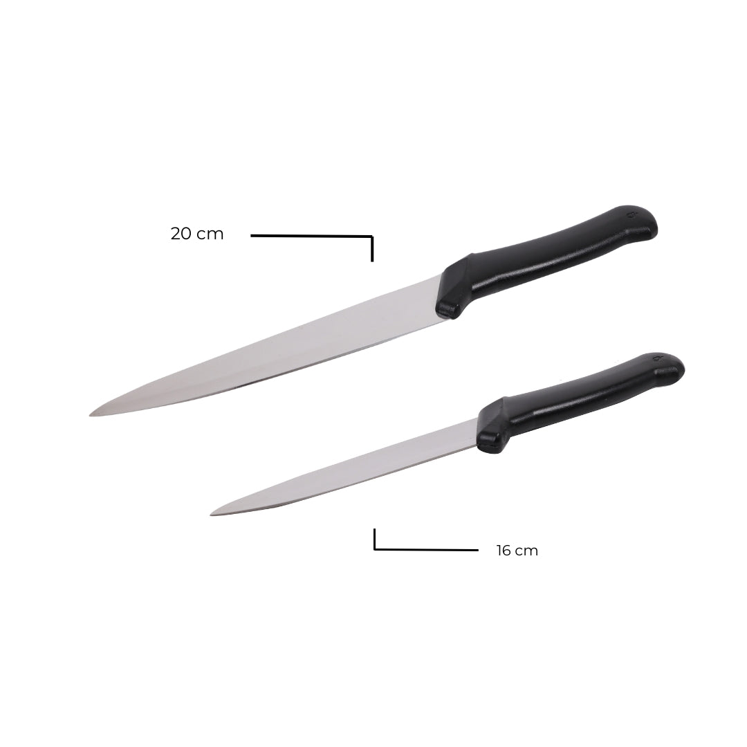 Stainless Steel Kitchen Knives – Chef’s Knife 16/20cm, Bread Knife 20cm, Santoku Knife 18cm, Ham Knife 24cm | Ultra Sharp, Durable, Easy to Clean