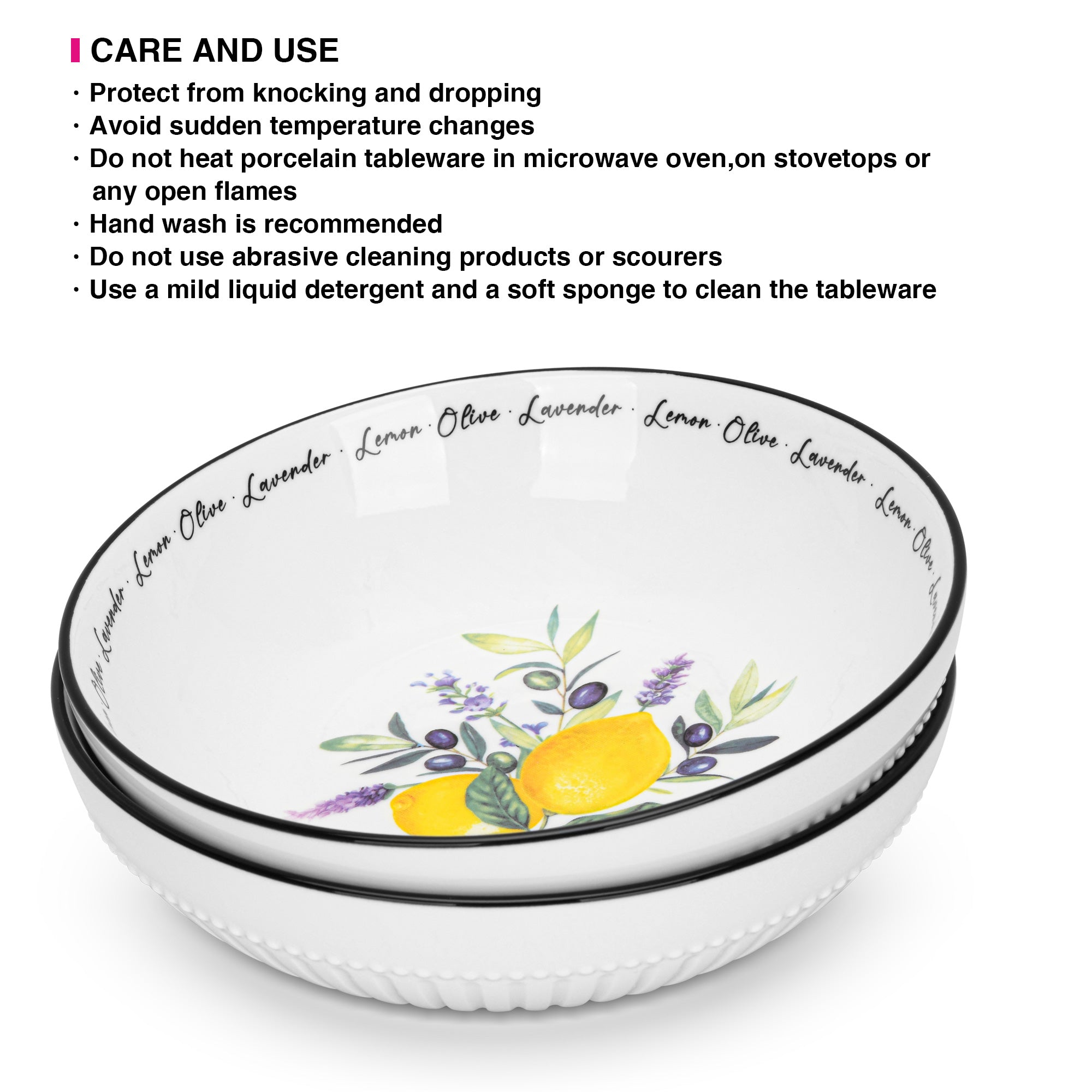 Fissman Set of 2 deep plates PROVENCE 18 cm (porcelain)