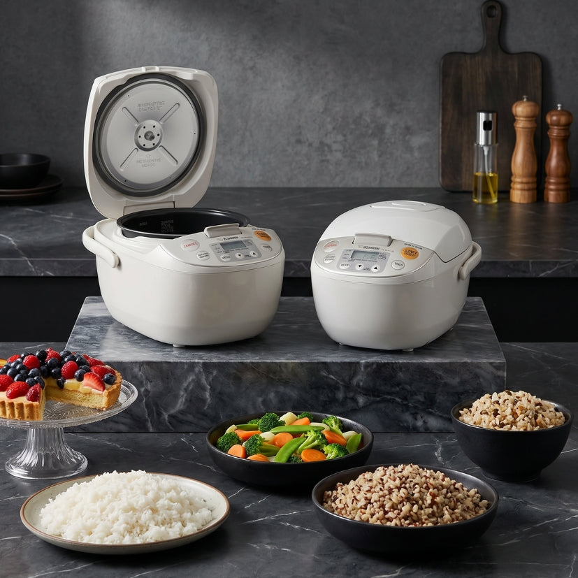 Zojirushi Micom Fuzzy Logic Rice Cooker & Steamer (NL-AAQ10) – 1.0L / 1.8 L Beige – Made in Japan
