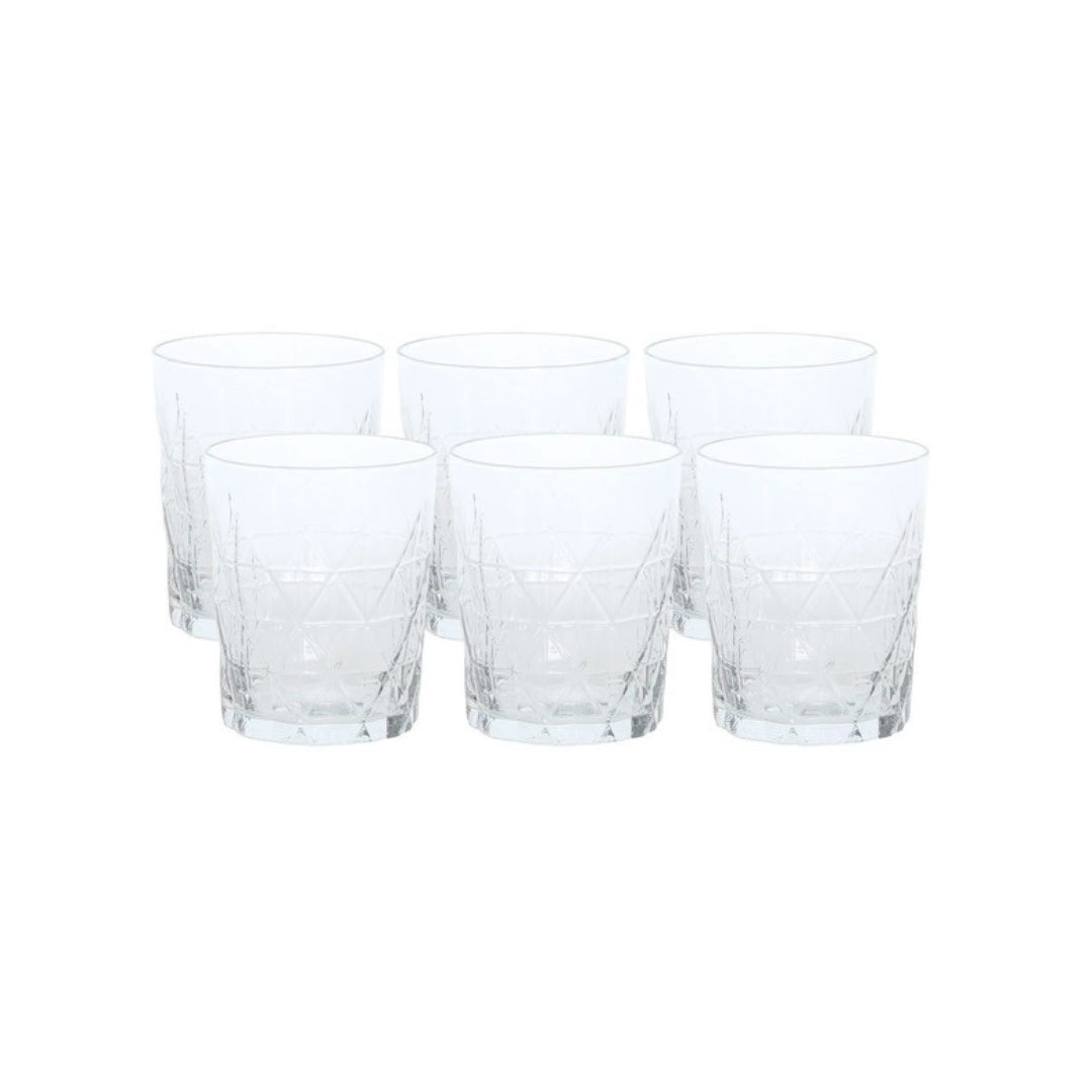 Tognana Transparent Glasses / Just Tumblers, Set of 6, 0.34 Litre, Glass