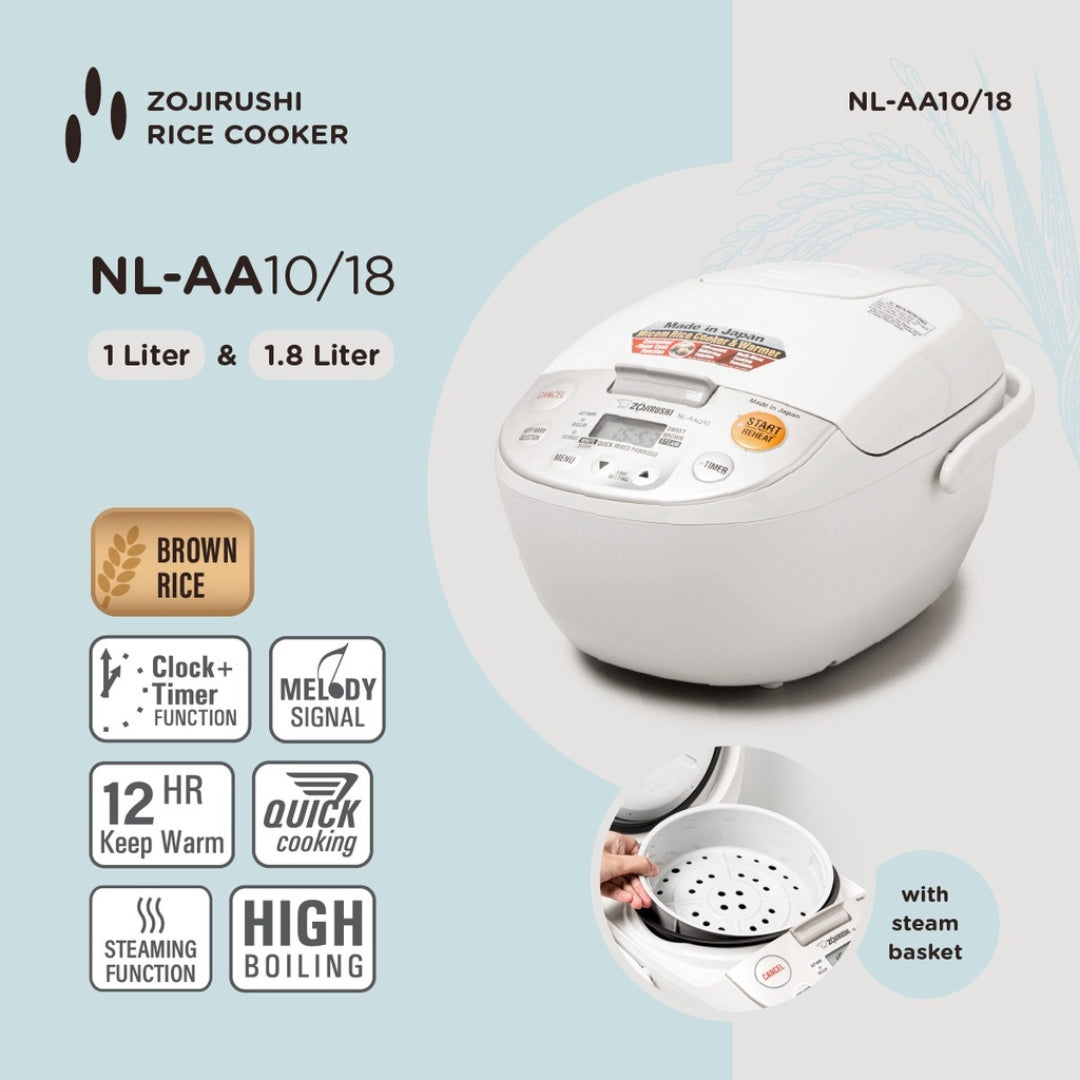 Zojirushi Electronic Rice cooker/ Warmer, NL-AAQ 1.0 L / 1.8 L