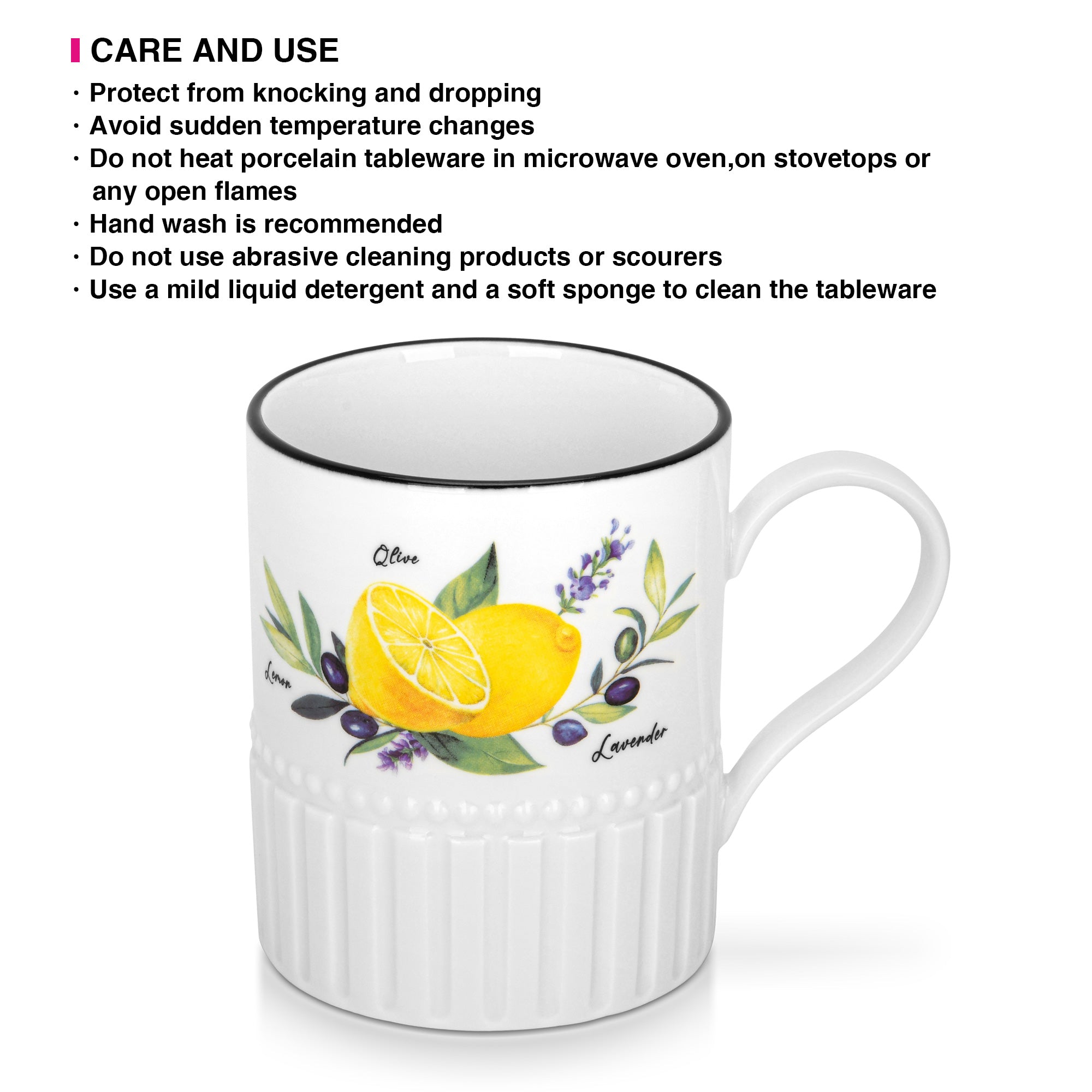 Fissman Set of 2 mugs PROVENCE 400 ml (porcelain)