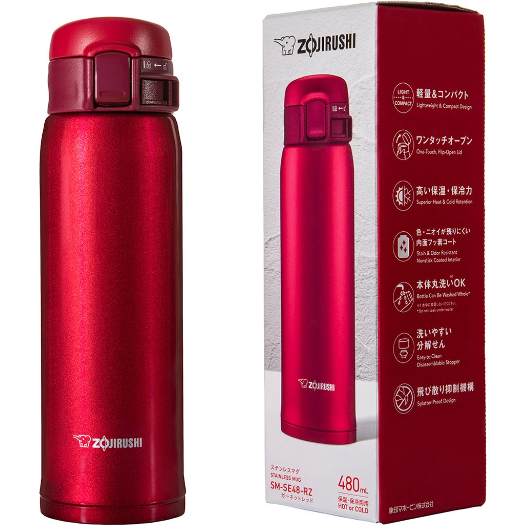 Zojirushi Stainless Steel Vacuum Insulated Bottle, SM-SE 0.36L/0.48L/0.60L