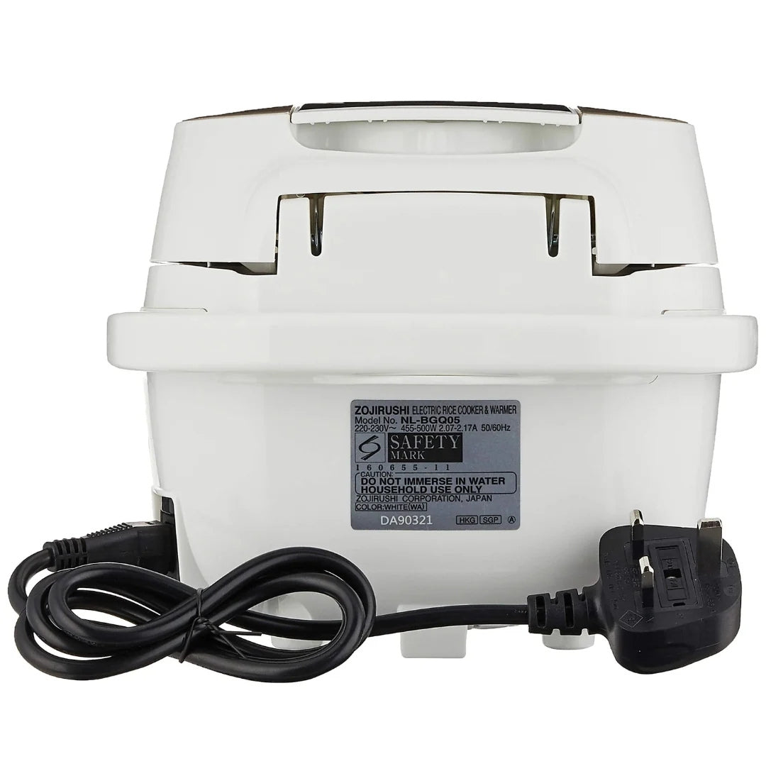 Zojirushi Fuzzy Logic Electronic Rice cooker/ warmer 0.5 ltr White, NL-BGQ05-WA - Cookette