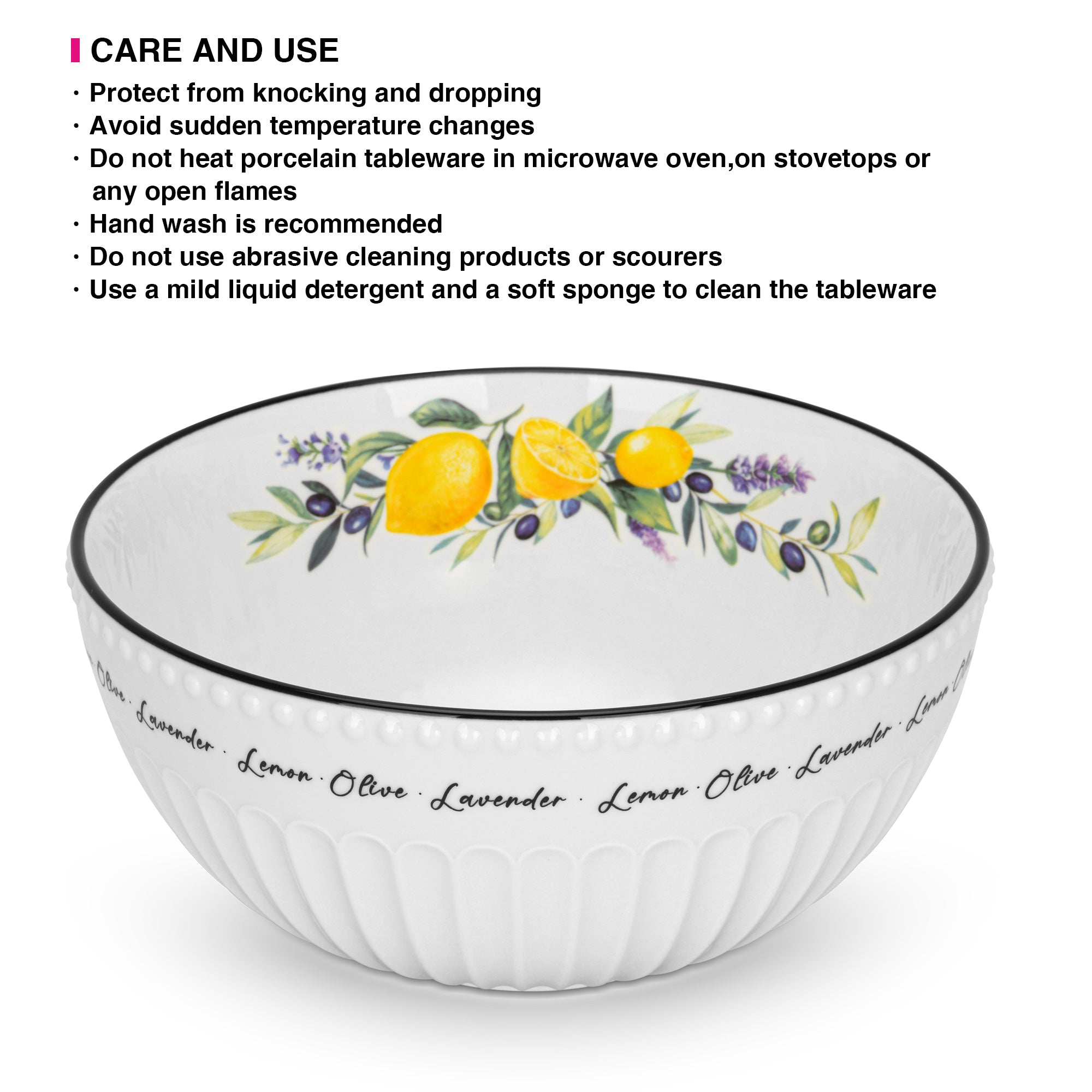 Fissman Salad bowl PROVENCE 20 cm (porcelain)