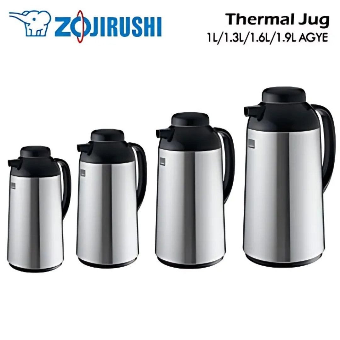 Zojirushi Insulated Stainless Steel Handy Pot, AGYE-S 1.0L/1.3L/1.6L/1.9L