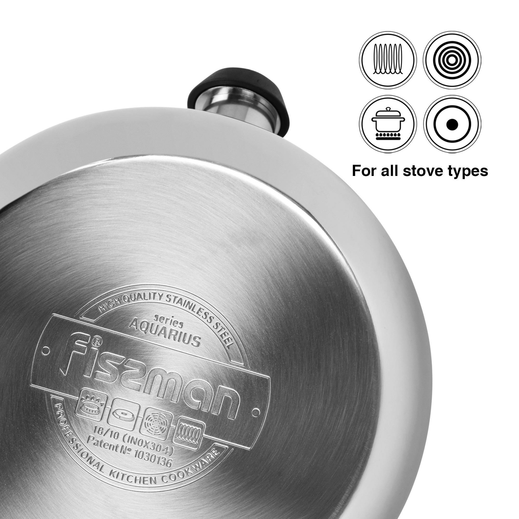 Fissman Whistling Kettle 2.5LTR Stainless Steel Aquarius