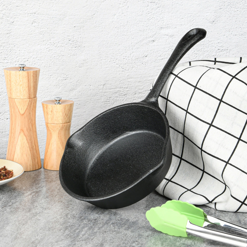 Fissman Frying Pan 16cm Non Stick Cast Iron Black