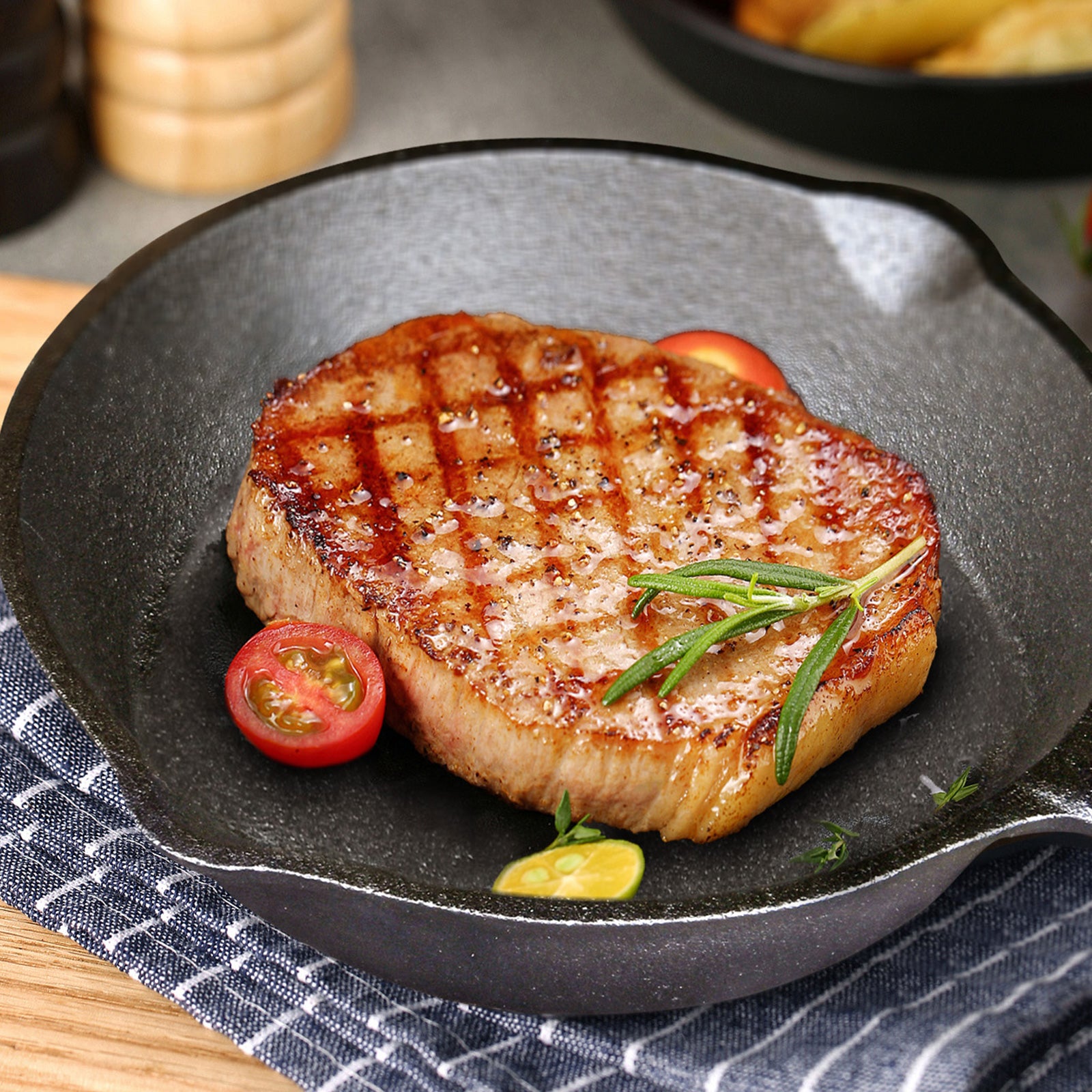 Fissman Frying Pan 16cm Non Stick Cast Iron Black