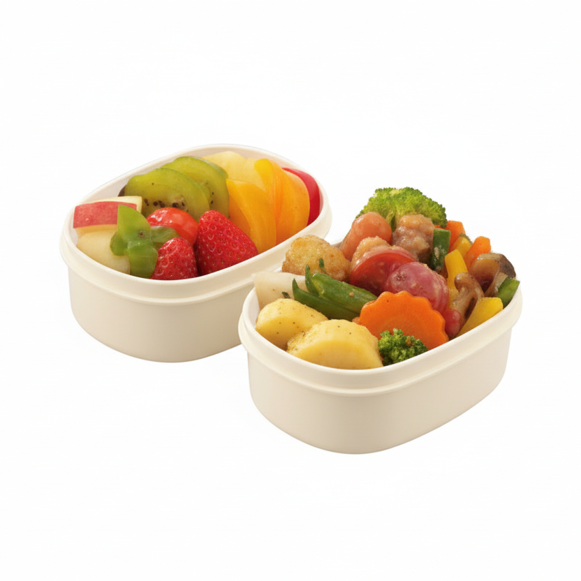 Zojirushi Side Dish Containers 0.22L - Beige/Pink