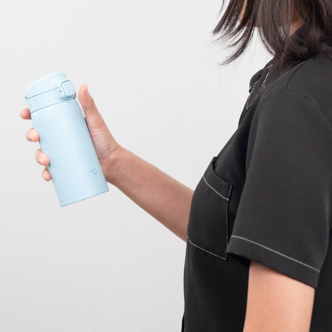 Zojirushi SU-BA36/48 Vacuum Insulated Bottle – Hot & Cold Stainless Steel Travel Thermos, Leak-Proof One-Touch Compact Bottle