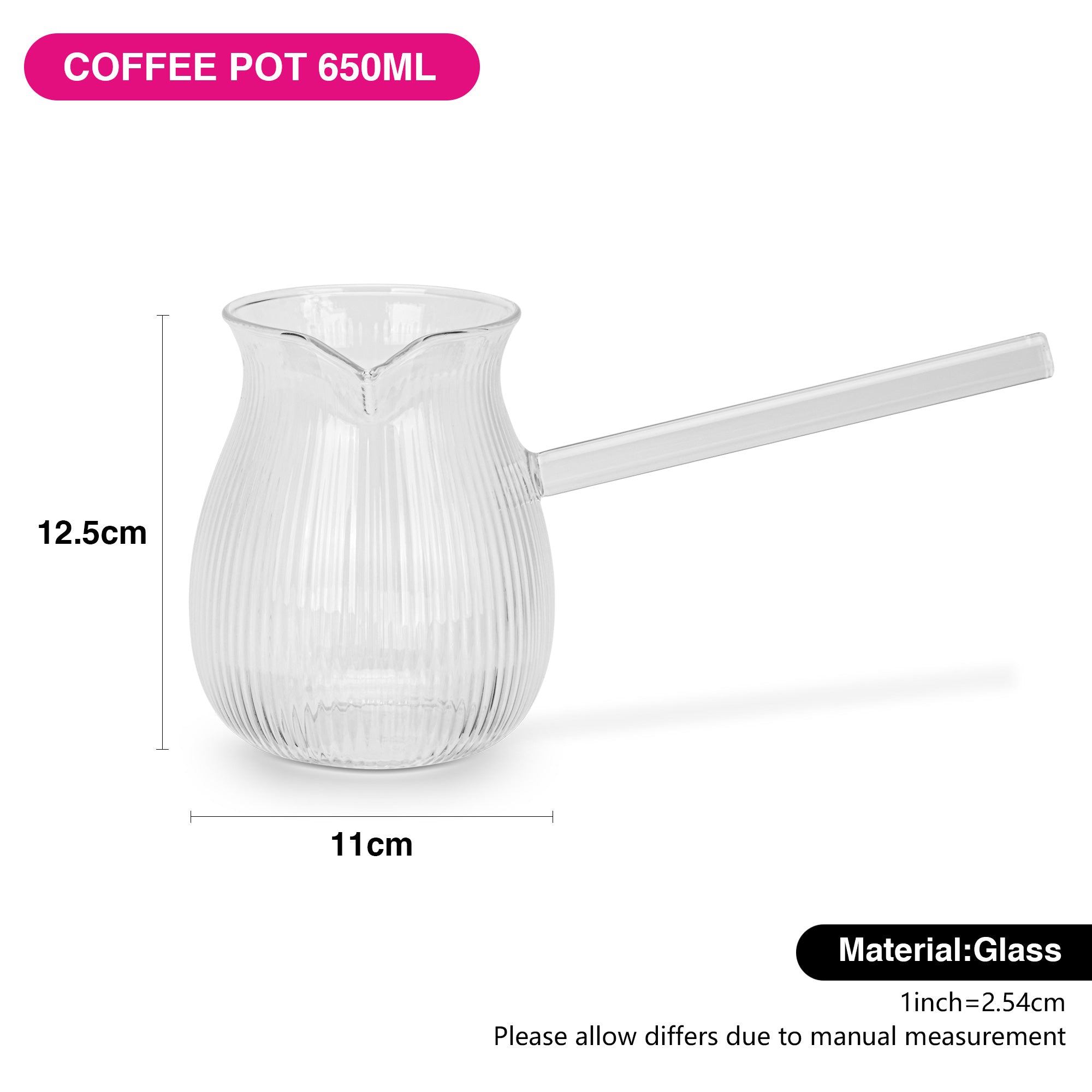 Fissman Coffee Pot 650ml Heat Resistant Glass