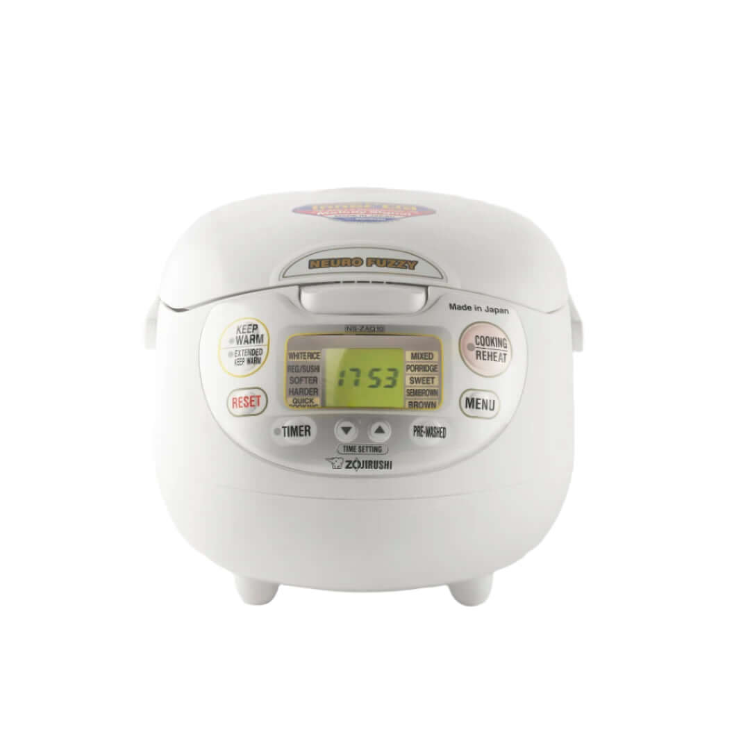 Zojirushi Fuzzy Logic Electronic Rice Cooker, NS-ZAQ 1.0L/1.8L - Cookette